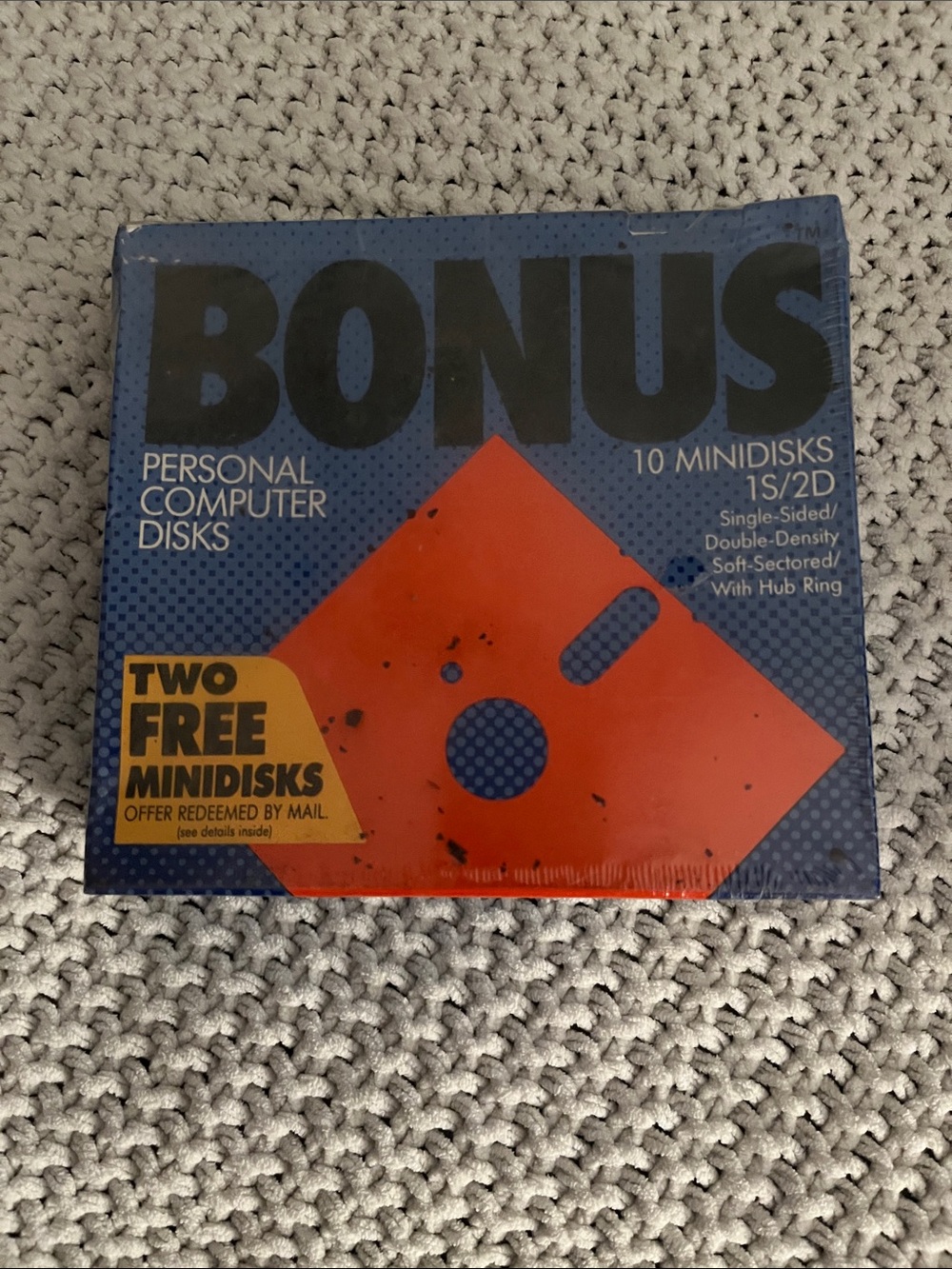 Vintage BONUS 5.25” Floppy Disks 10-Pack Sealed NOS Apple Atari Commodore